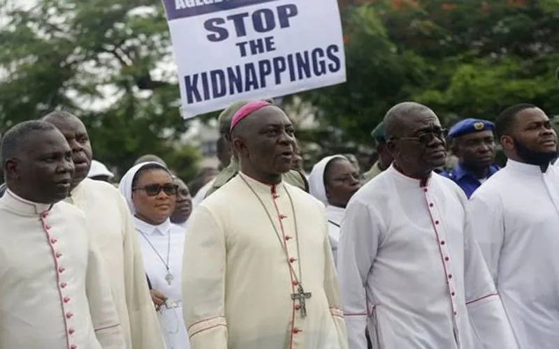 Church leaders in Nigeria demonstrate against kidnappings targeting priests