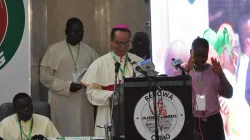 Archbishop-elect Lucius Iwejuru Ugorji addressing participants at the Plenary Assembly of the Regional Episcopal Conference of West Africa (RECOWA) on Tuesday, May 3. Credit: CNS
