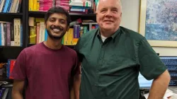 Joel Mathew, left, and Ulf Hermjakob, researchers at the University of Southern California’s Information Sciences Institute. | Courtesy photo