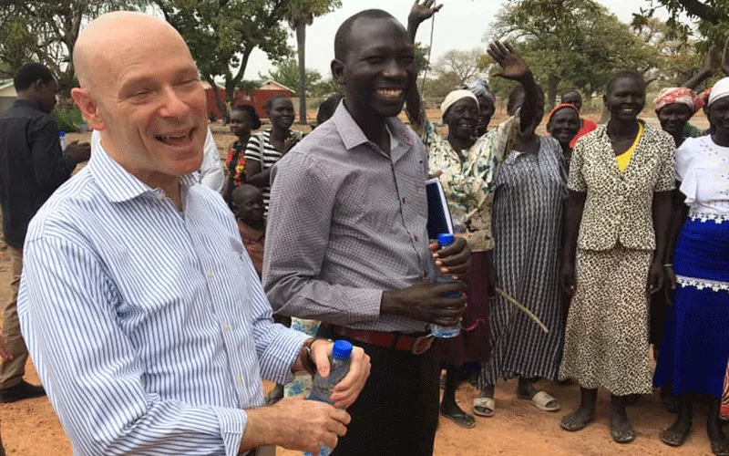 U.S. Ambassador in South Sudan,  Thomas Hushek during his visit to the education and health facility of the Loreto Sisters in the Catholc Diocese of Rumbek on February 19, 2020. / Loreto Sisters, Rumbek, South Sudan