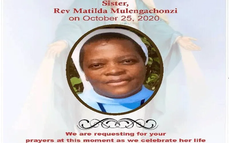 Late Sr. Matilda Mulengachonzi who died October 25 at the University Teaching Hospital (UTH) in Lusaka, Zambia. / Little Servants of Mary Immaculate (LSMI).