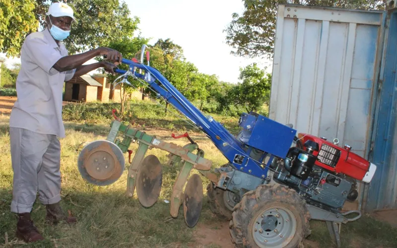 A hand tractor used for ploughing at St. Albert’s farm Zimbabwe. Credit: Catholic Churchnews Zimbabwe