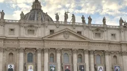 Pope Leo XIV will canonize seven new saints on Sunday including an Italian lawyer who renounced Satanism and became “an apostle of the Rosary,” a martyred Armenian archbishop, and a Venezuelan considered the “doctor of the poor.” Banners of the new saints are on display on St. Peter's Basilica for all to see in St. Peter's Square. / Credit: Courtney Mares / CNA