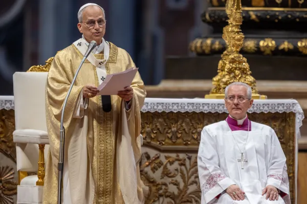 Pope Leo XIV delivers his homily during the ordination of 11 new priests for the Diocese of Rome at St. Peter's Basilica on May 31, 2025. / Credit: Daniel Ibáñez/CNA
