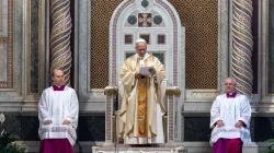 Pope Leo XIV addresses the faithful at the Basilica of St. John Lateran in Rome on Nov. 9, 2025. / Credit: Daniel Ibáñez/CNA