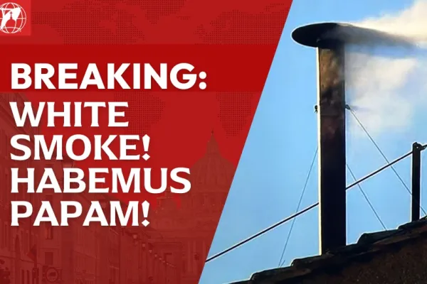 BREAKING: Habemus Papam! White Smoke Rises from Chimney of Sistine Chapel