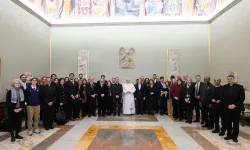 Pope Leo XIV meets with leadership and members of the pontifical organization the Pope’s Worldwide Prayer Network in the Vatican’s Hall of the Popes on Jan. 30, 2026. | Credit: Vatican Media