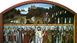 A depiction of the Fourteen Holy Helpers from Bavaria, 19th century, restored by Alois Liebwein.