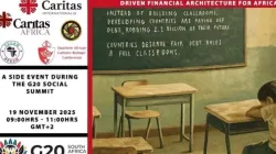 A poster announcing the G20 summit. Credit: SACBC