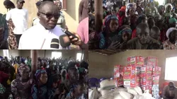 Fr. Matthew Kwaggas during the food distribution in Nigeria’s Catholic Archdiocese of Abuja. Credit: ACI Africa