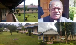 Bishop Joseph Obanyi Sagwe of Kakamega Diocese at Bishop Nicholas Stam Pastoral and Animation centre in Kakamega town. Credit: The Standard Media group