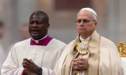 Pope Leo XIV at the celebration of second vespers for the Week of Prayer for Christian Unity, at the Basilica of St Paul outside the Walls in Rome on January 25, 2025.