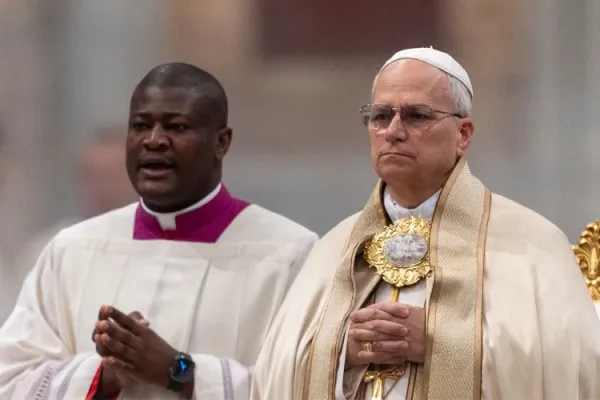 Pope Leo XIV at the celebration of second vespers for the Week of Prayer for Christian Unity, at the Basilica of St Paul outside the Walls in Rome on January 25, 2025.