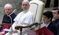 Pope Leo XIV holds his weekly general audience at the Vatican on Feb. 4, 2026. | Credit: Daniel Ibáñez/EWTN News