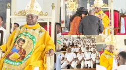 Archbishop Ignatius Ayau Kaigama of Abuja Archdiocese at St. Luke's Parish, Kubwa, during Confirmation Mass.  Credit: Catholic Archdiocese of Abuja