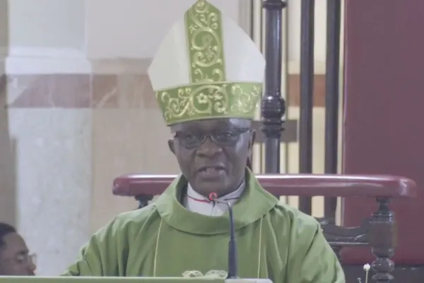 Archbishop Alfred Adewale Martins delivering his homily during the celebration of the new Legal Year Mass for the Association of Catholic Lawyers in Nigeria. Credit: Courtesy Photo