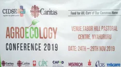 Banner of the multi-agency conference on agroecology in Kenya, taking place at the Tabor Hill Pastoral Centre in Nyahururu in Kenya / ACI Africa
