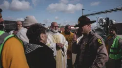 Auxiliary Bishop Jose María García-Maldonado with eight spiritual leaders including Sister JoAnn Persch attempt to bring Communion to detainees at the Broadview, Illinois, facility and were not admitted Nov. 1, 2025. / Credit: Bryan Sebastian, courtesy of Coalition for Spiritual and Public Leadership