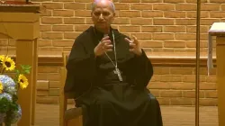 Then-Cardinal Robert Prevost speaking at St. Jude Catholic Church in New Lenox, Illinois, on Aug. 7, 2024. / Credit: Courtesy of St. Jude Catholic Church in New Lenox, Illinois