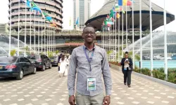 Steeven Kezamutima at the Africa Climate Summit in 2023. Credit: Brantina boke Chacha