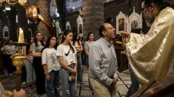 The faithful take part in the Divine Liturgy at Our Lady of the Olive Church in Damascus, Syria, on Sunday, June 29, 2025. / Credit: Mohammad Al-Rifai/ACI MENA