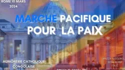 A poster announcing the March 10 Eucharistic Celebration and a march for peace amid persistent violence in the Eastern part of the Democratic Republic of Congo (DRC). Credit: Br. Adolphe