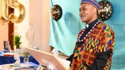 Fr. Justine Dyikuk at the June 1 launch of his book 'Me and my Rosary' in Glasgow, Scotland. Credit: Fr. Justine Dyikuk