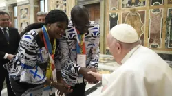 Pope Francis meets with participants of the plenary assembly of the Dicastery for the Laity, Family, and Life on April 22, 2023, at the Vatican.  | Credit: Vatican Media