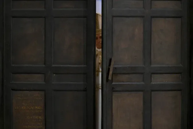 The pope closed the large bronze doors of St. Peter’s Basilica on Jan. 6, 2025, when the Jubilee of Hope concluded. | Credit: Vatican Media