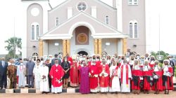 Bishop Ernest Anaezichukwu Obodo with court officials after Holy Mass to Launch Legal Year at Holy Ghost Cathedral, Ogui Enugu. / Diocese of Enugu/Facebook Page
