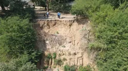 River bank erosion at Chitsungo Mission Hospital, Zimbabwe. Credit: Chinhoyi Diocese/Facebook