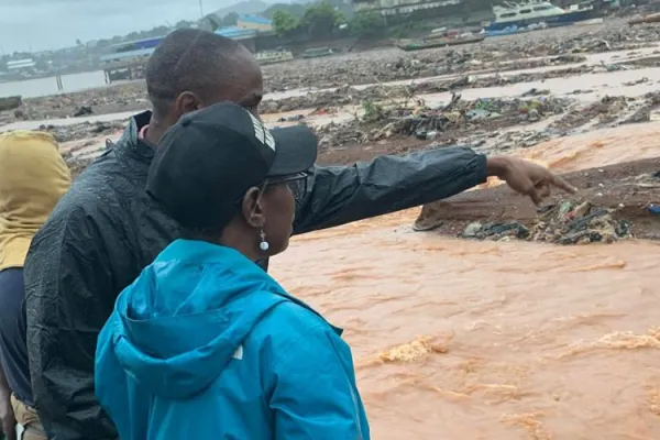 Flood damage in Freetown, Sierra Leone, 31 August 2022. Credit: Office of the Mayor of Freetown