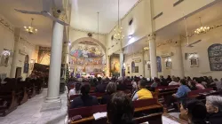 Holy Mass at the Holy Family Parish in Gaza, led by the parish priest, Father Gabriel Romanelli during the Advent season. December 2024. / Courtesy of  Father Gabriel Romanelli