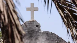 A view of the damage to the Holy Family church in Gaza City following an Israeli strike on the church, in the Zeitoun neighborhood of Gaza City on July 17, 2025. | Credit: OMAR AL-QATTAA/AFP via Getty Images