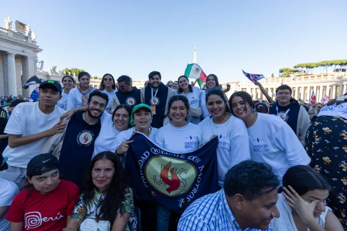 Young people gather for the welcome Mass for the Jubilee of Youth on July 29, 2025, in St. Peter’s Square at the Vatican.