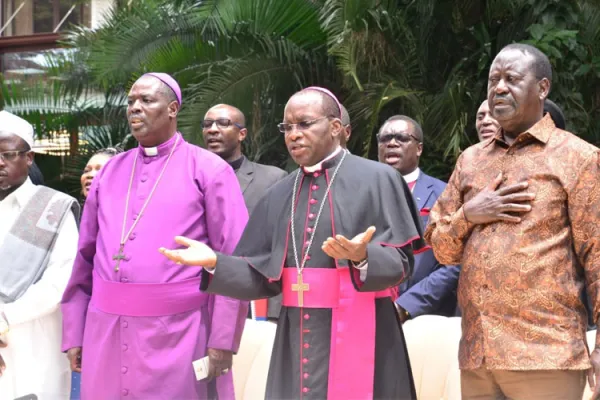 Religious leaders in Kenya during a meeting with opposition leader, Raila Odinga at his Karen home. Credit: Kenya Catholic Media Network/Facebook
