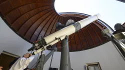 Pope Leo XIV visits the historic telescopes located at the Vatican Observatory in Castel Gandolfo, 15 miles southeast of Rome, on July 20, 2025. / Credit: Vatican Media