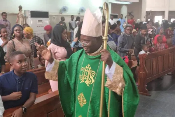 Archbishop Ignatius Ayau Kaigama during Holy Mass at Our Lady Queen of Nigeria Pro-Cathedral of Abuja Archdiocese. Credit: Abuja Archdiocese