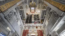 Pope Leo XIV leads the Church’s commemoration for his papal predecessor and 142 other bishops who died in the past year on Nov. 3, 2025, in St. Peter’s Basilica at the Vatican. / Credit: Vatican Media