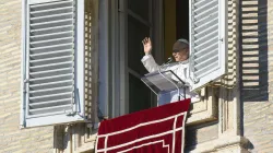 Pope Leo XIV addresses pilgrims gathered in St. Peter’s Square at the Vatican for recitation of the Angelus on Dec. 28, 2025. / Credit: Vatican Media