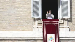 Pope Leo XIV addresses pilgrims gathered in St. Peter’s Square at the Vatican for recitation of the Angelus on Jan. 1, 2026. / Credit: Vatican Media