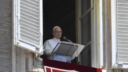 Pope Leo XIV prays the Regina Caeli from the window of the Apostolic Palace for the first time on May 25, 2025. / Credit: Vatican Media