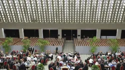 Delegates meet at round tables during the Synod on Synodality on Oct. 10, 2023. | Credit: Vatican Media