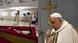 Pope Francis prays during Mass on the solemnity of the Epiphany on Jan. 6, 2025, in St. Peter’s Basilica at the Vatican.