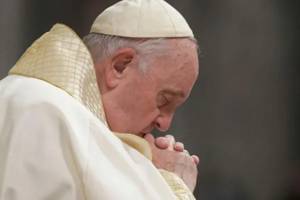 Pope Francis in prayer. Credit: Vatican Media