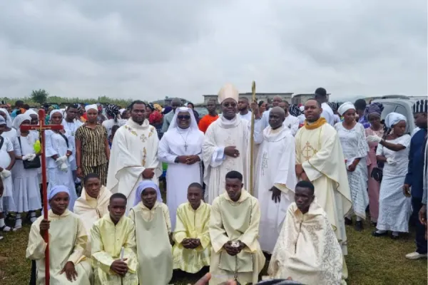 Archbishop Ignatius Ayau Kaigama after Holy Mass at Holy Ghost Pastoral Area of the Archdiocese of Abuja. Credit: Abuja Archdiocese