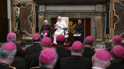 Pope Leo XIV address papal representatives on June 10, 2025, at the Vatican. / Credit: Vatican Media