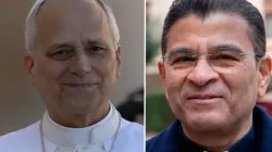 Pope Leo XIV and Bishop Rolando Álvarez, bishop of Matagalpa and apostolic administrator of Estelí, Nicaragua. / Credit: Daniel Ibáñez/EWTN News