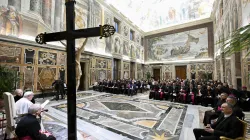 Pope Francis meets with Church communications officials at the Vatican on Jan. 27, 2025. / Credit: Vatican Media