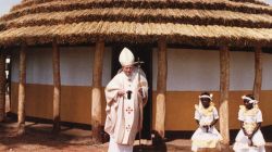 St. John Paul II during his apostolic visit to Uganda in 1993.